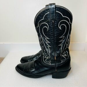 Tony Lama Black Western Cowboy Boots 10.5D